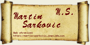 Martin Šarković vizit kartica